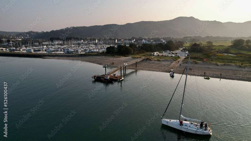 Fototapeta premium Conwy Estuary and Conwy Marina, Conwy, North Wales, UK