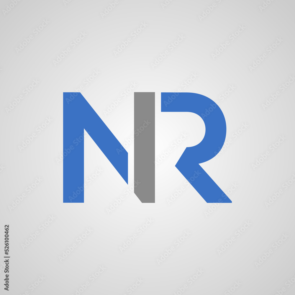 NR initial letter logo design template vector NR initial letter logo design template vector