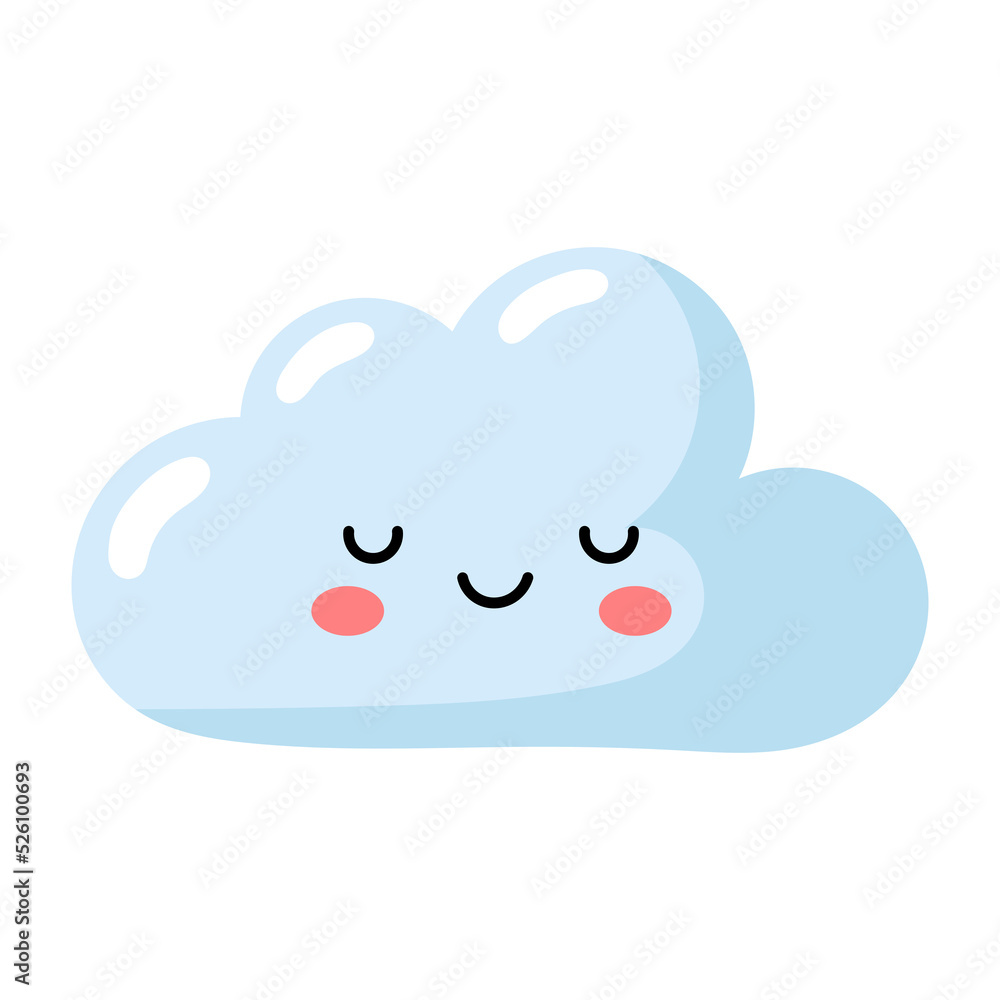 Cute cloud cartoon icon.