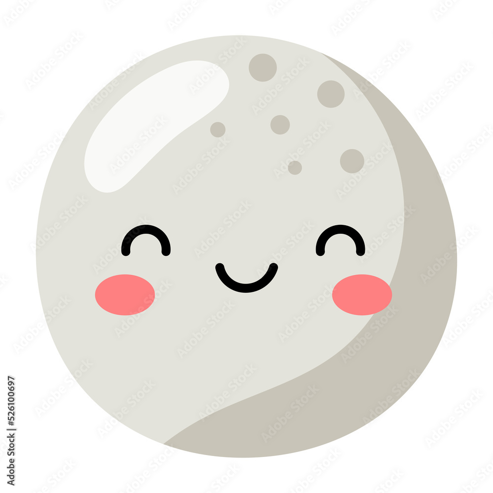 Sleeping smiling moon icon. Sleeping smiling moon icon.