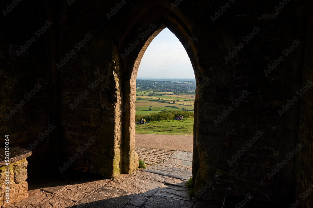 View from the Glastonbury Tor, mid-summer in the UK