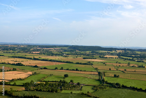 View from Glastonbury Tor, summer in the UK