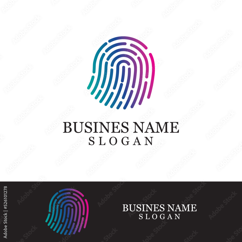 Fingerprint logo vector illustration Fingerprint logo vector illustration