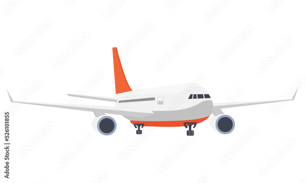 Fototapeta premium red airplane flying