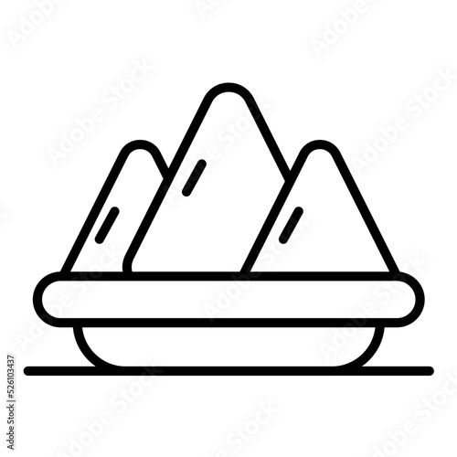Samosa Line Icon