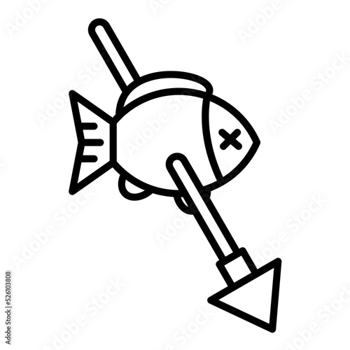 Spearfishing Line Icon