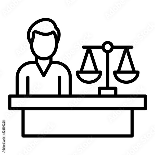 Plaintiff Male Line Icon
