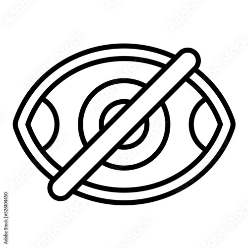 Hiding Line Icon