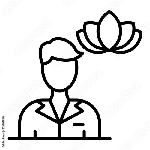Meditation Line Icon