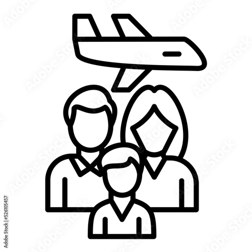 Family Tour Line Icon