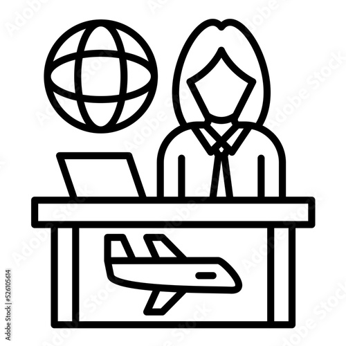 Travel Assistance Line Icon