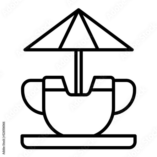 Cup Ride Line Icon