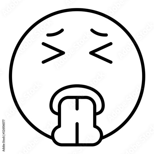 Vomit Line Icon