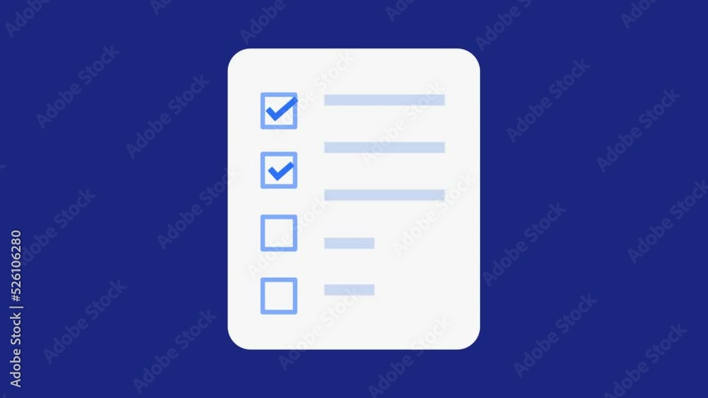 Medical diagnostic report checklist with marking by tick mark healthcare animation Medical diagnostic report checklist with marking by tick mark healthcare animation