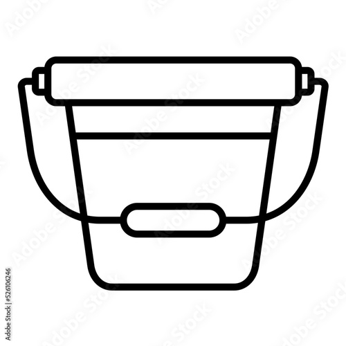 Pail Line Icon