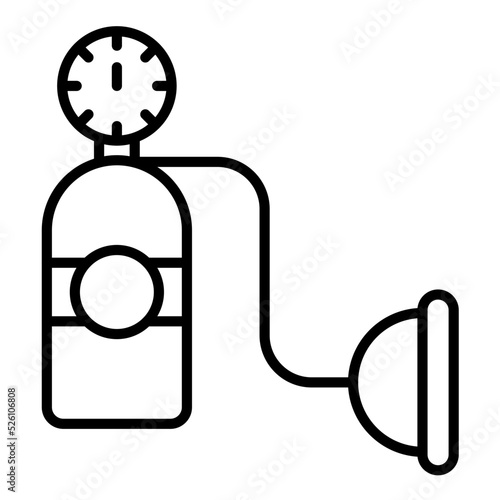 Oxygen Tank Line Icon