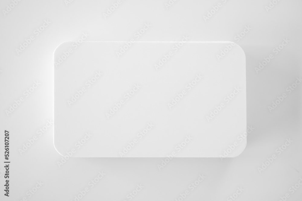 Mockup white business card on white background Mockup white business card on white background