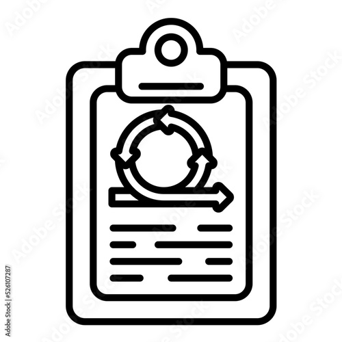 Sprint Backlog Line Icon