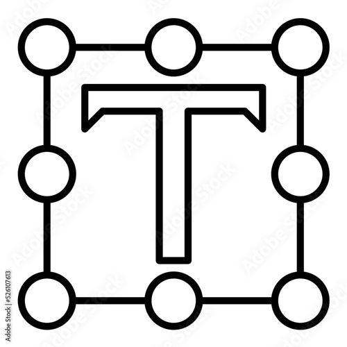 Typography Line Icon