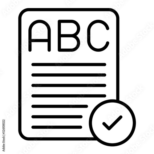Spelling and Grammar Mistakes Line Icon