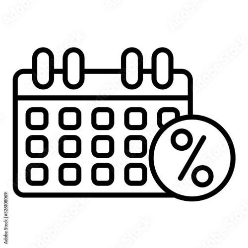 Annual Percentage Rate Line Icon