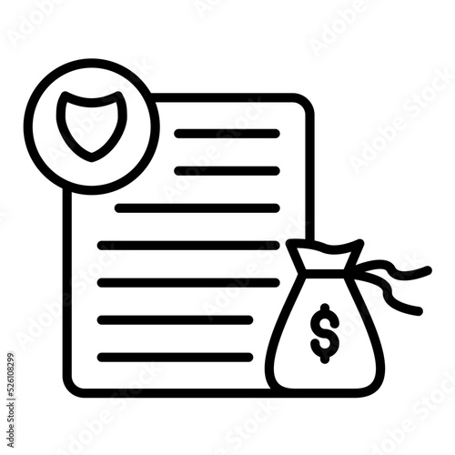 Personal Guarantee Line Icon