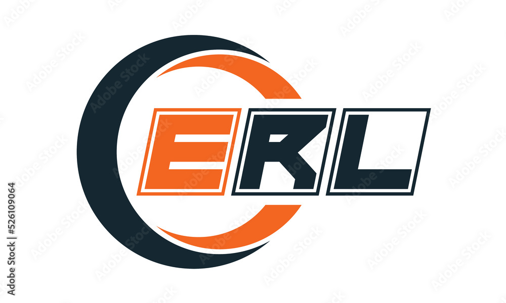 ERL three-letter circle logo design. custom font logo vector template ...