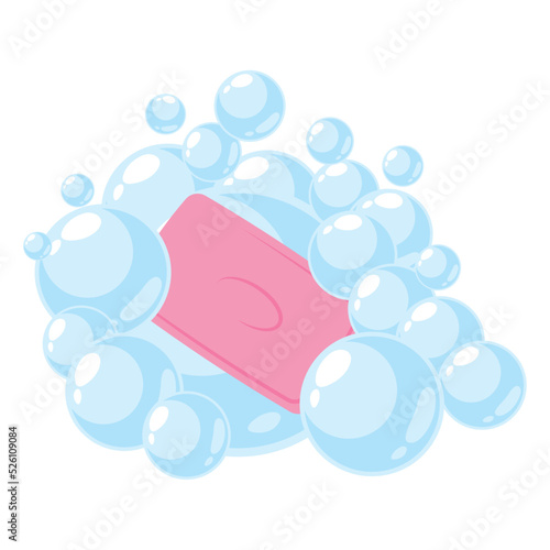 soap bar with foam