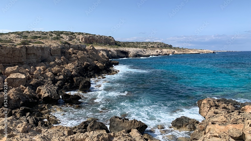The Mediterranean sea picturesque coast. Cyprus. Ayia Napa