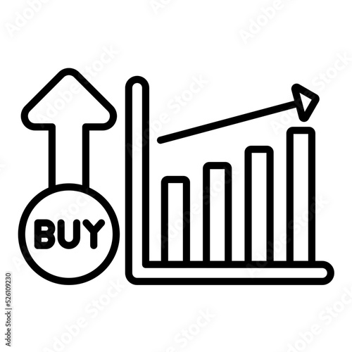 Buy Stocks Line Icon