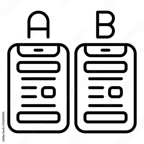 Ab Testing Line Icon