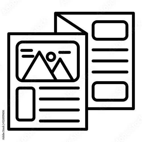 Brochure Line Icon