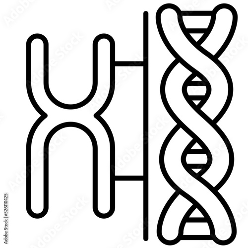 Chromosome Line Icon