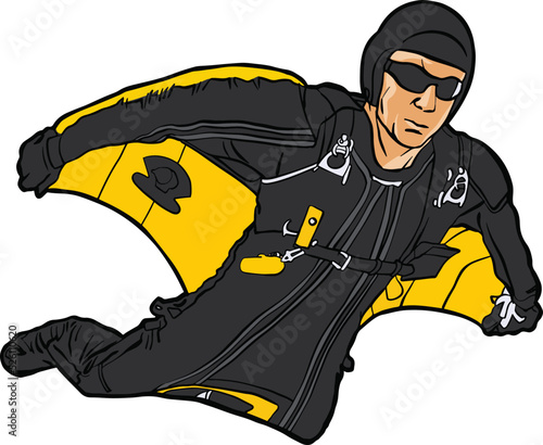 Sky diving extreme sport flying