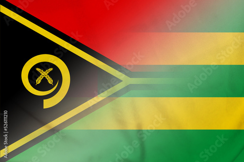 Vanuatu and Togo state flag international negotiation TGO VUT photo