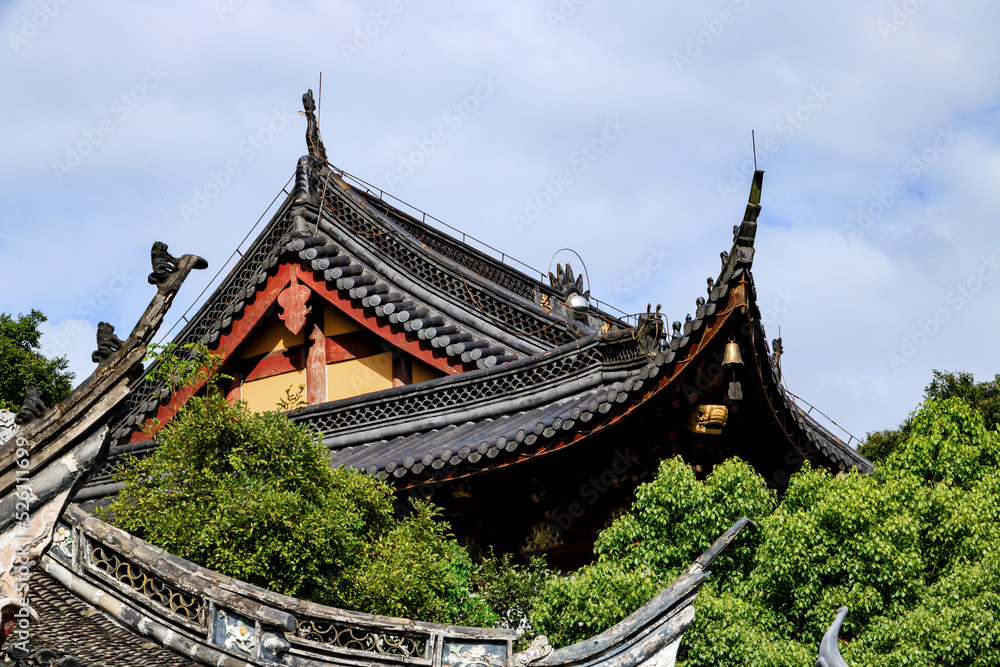 It is a Buddhist temple in Jiangnan, China.
It is a Buddhist temple in Jiangnan, China.
