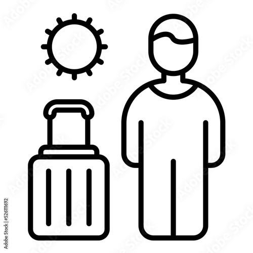 Solo Travel Line Icon