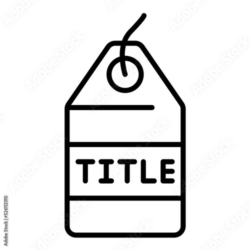 Title Tag Line Icon