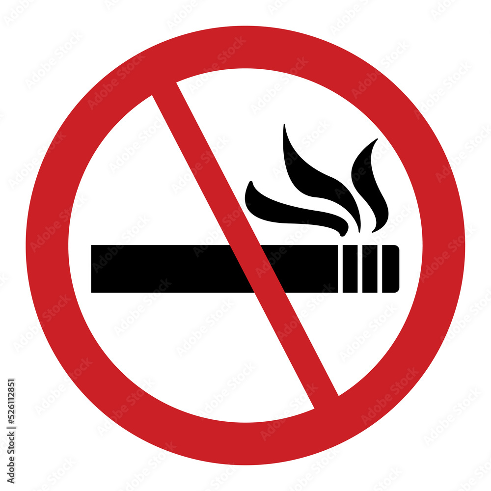 Sign NO SMOKING on white background, illustration Sign NO SMOKING on white background, illustration