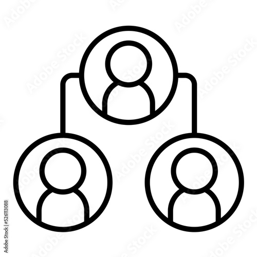 Delegating Task Line Icon