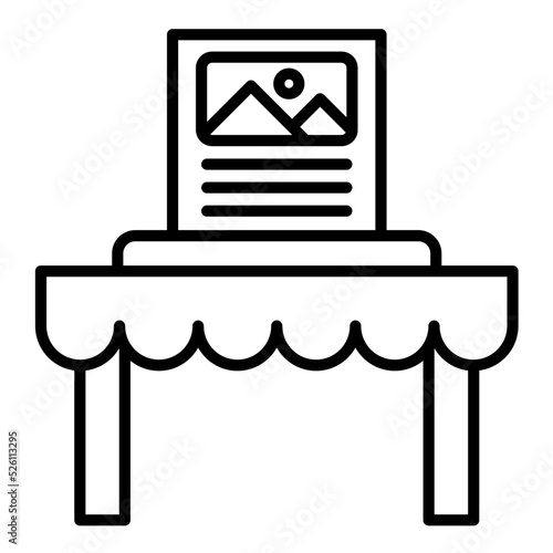 Tabletop Display Line Icon