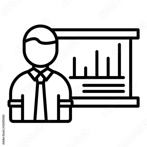 Employee Data Line Icon