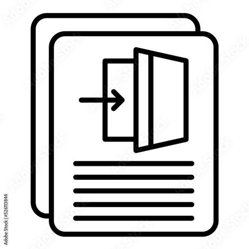 Resignation Letter Line Icon