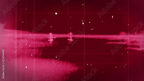 Vintage celluloid film with scratches and glitches