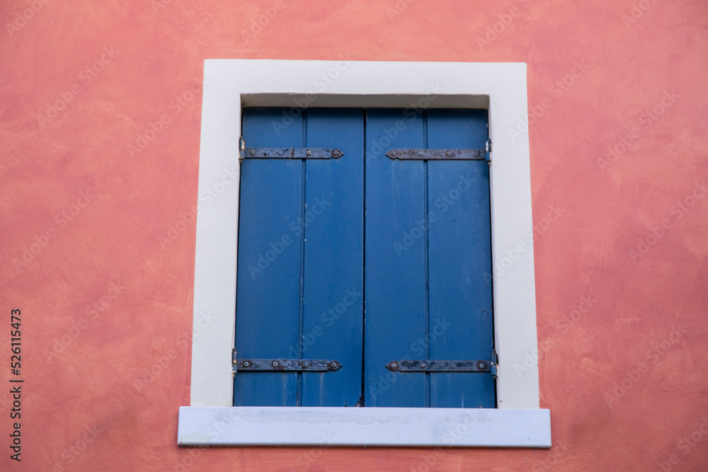 Colorful Italy architectural details, windows. 