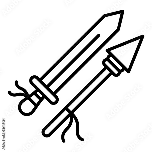 Iron Age Line Icon