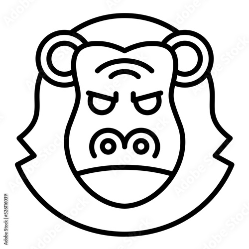 Orangutan Line Icon