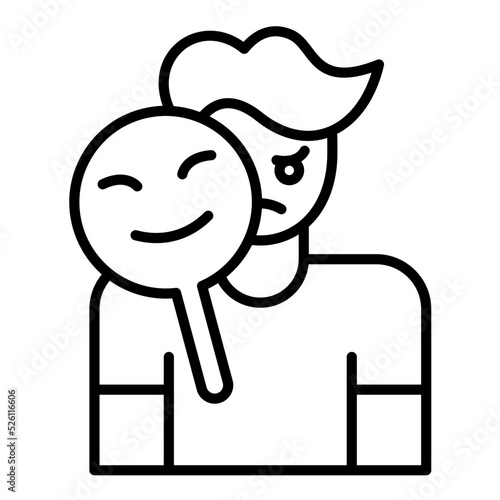 Passive Aggressive Personality Disorder Line Icon