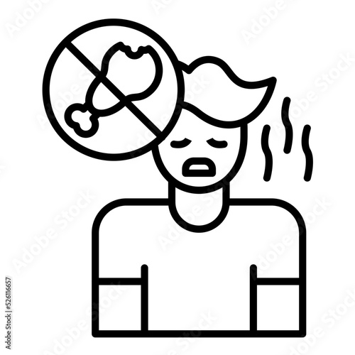 Anorexia Nervosa Line Icon
