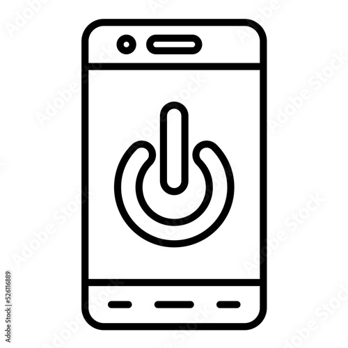 Mobile Power Line Icon
